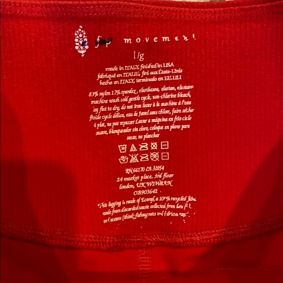 Free People Movement Red Gone Adrift Leggings lg - Picture 8 of 13